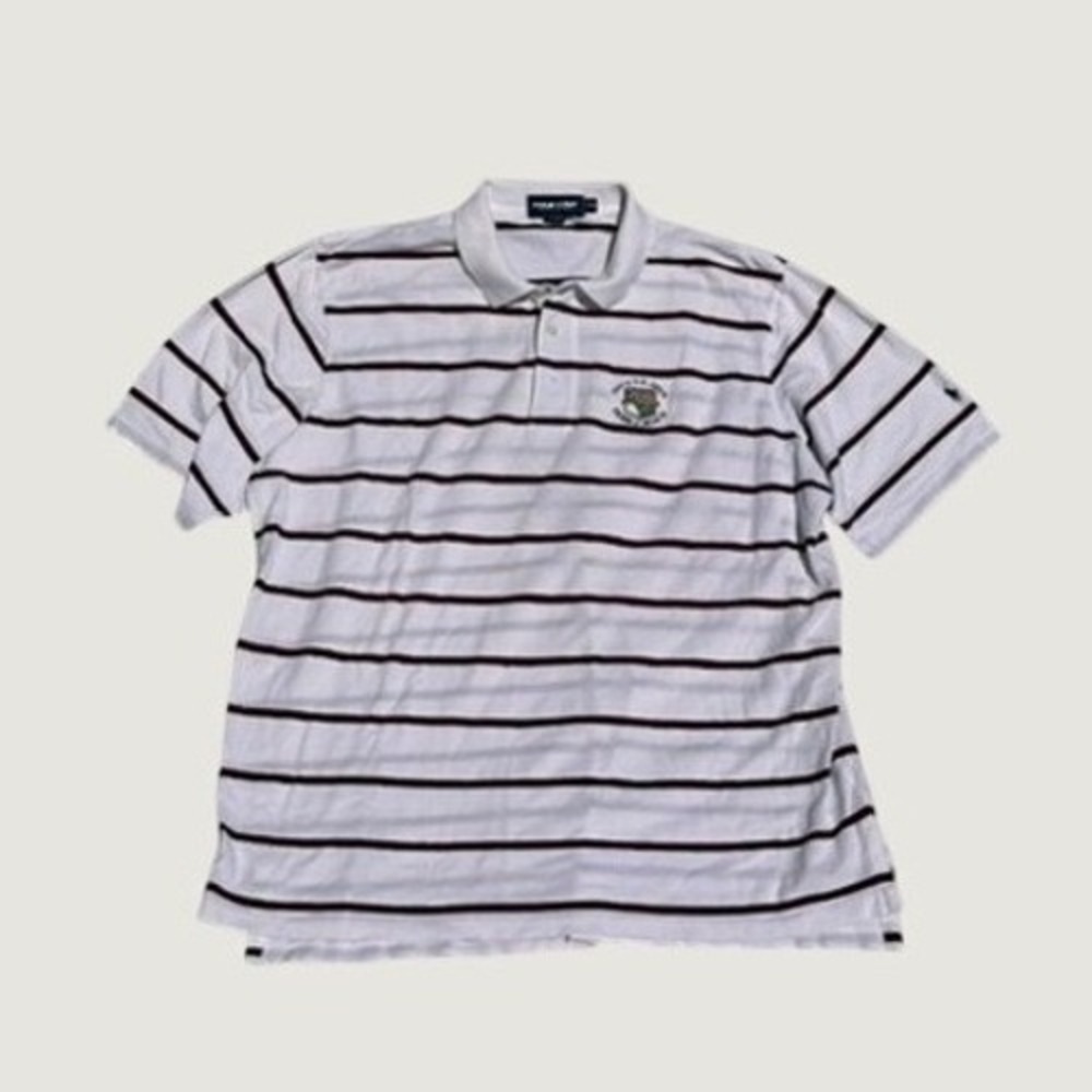 Polo Golf Ralph Lauren Mens XXL White Striped 100th US Open Pebble Beach Polo